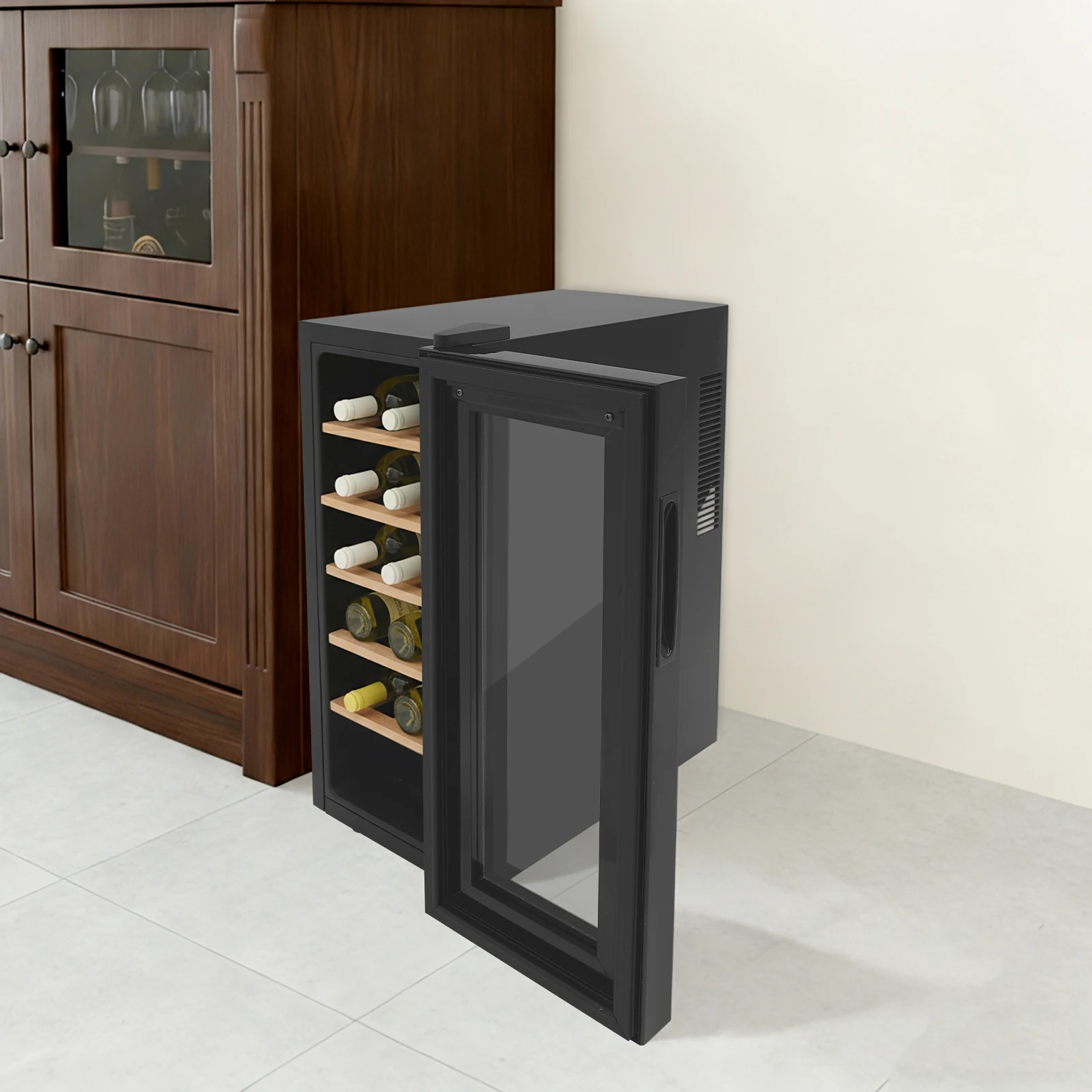 12 Bottle Wine Fridge, Freesta - Home Bar And Fridge ulasan dan harga