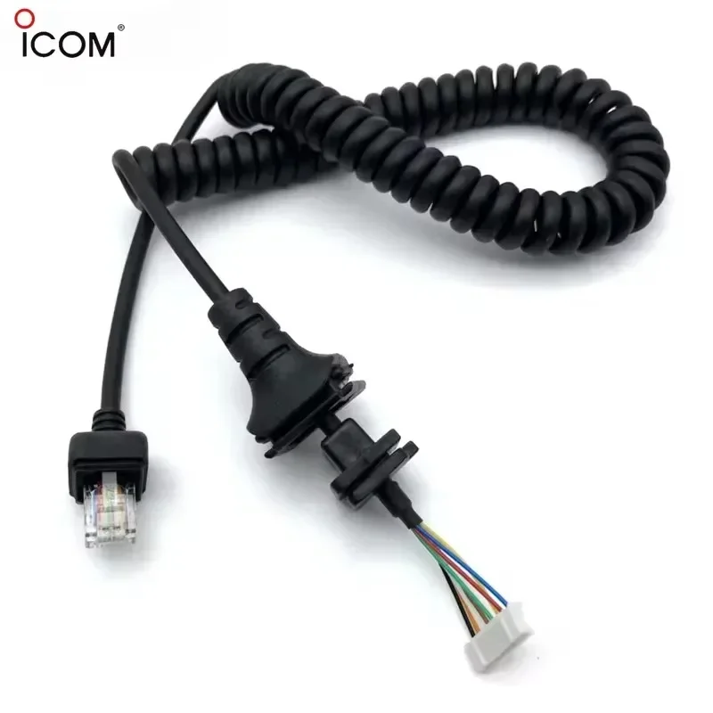 5pcs HM-152 Hand Microphone  8 Pin Cable Cord for ICOM HM152 HM154 IC-2820H F121 IC F221 Walkie Talk PTT Mic Speaker Accessory