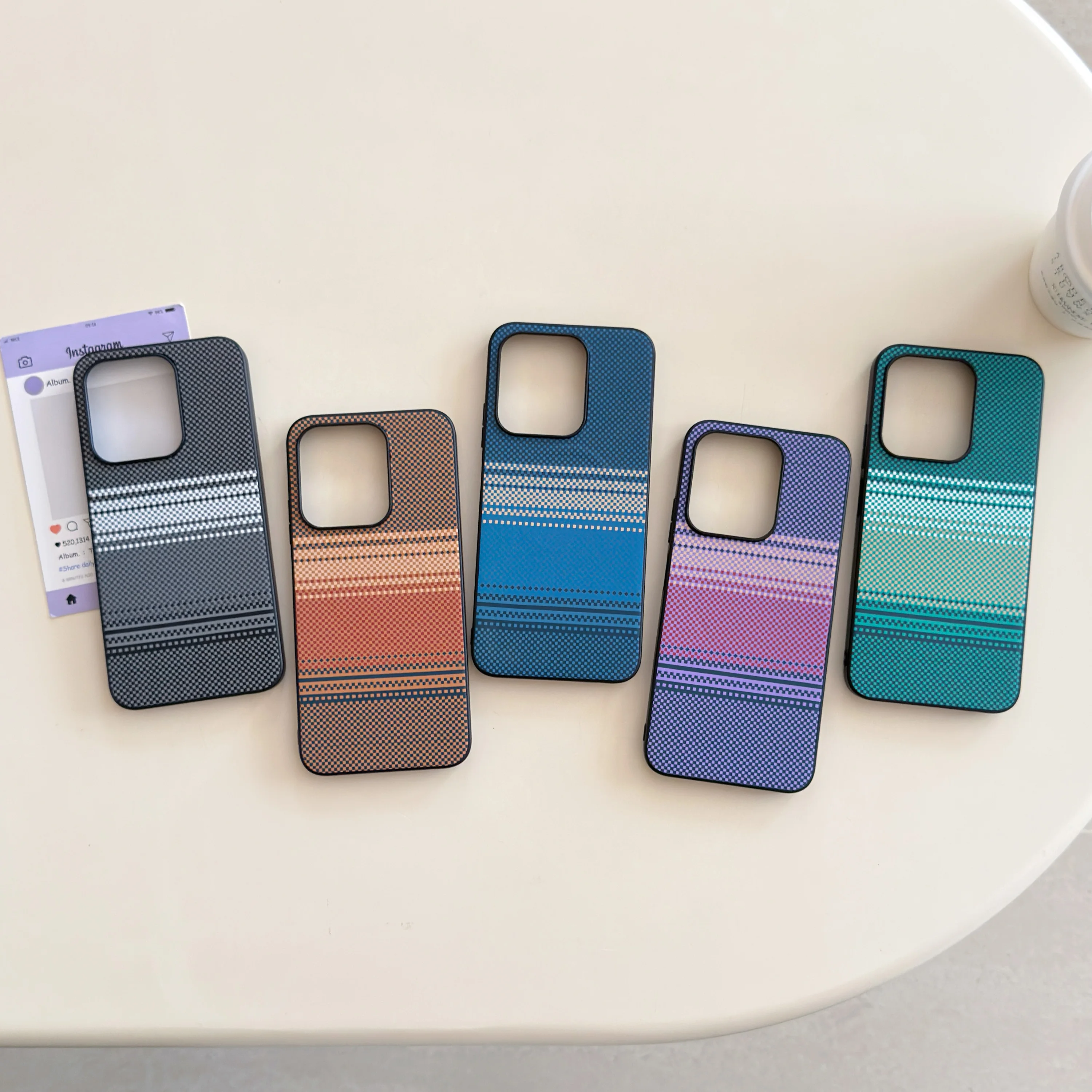 Case For Redmi K90 Pro Max Note 15 Pro Plus 15C Turbo 4 Pro POCO F7 Contrasting Fiber Pattern Shockproof Mobile Phone Case Cover