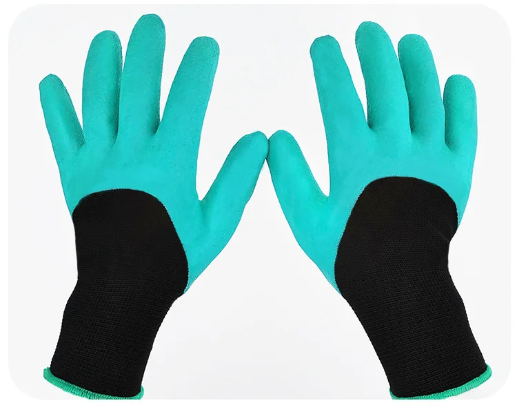 Wasserdichte Gartenarbeitshandschuhe mit Krallen, Langlebige Latexbeschichtete Handschuhe für Blumen- und Gemüsegärtnerei – Detail 5