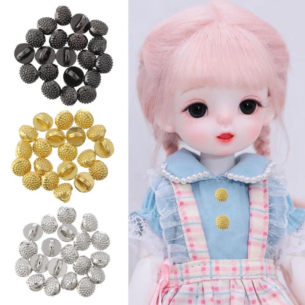 Dollhoues Miniature Pattern Decoration Craft Mini Coat Buttons DIY Doll Clothes Metal Buckles Clothing Sewing Buckle