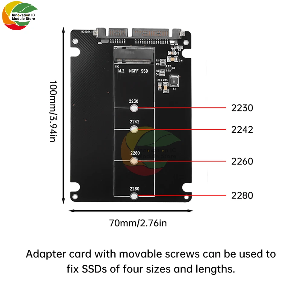 SATA3 6Gbps M.2 NGFF SSD To SATA3.0 Adapter Card M.2 NGFF SSD To SATA3.0 External Hard Drive Adapter Board