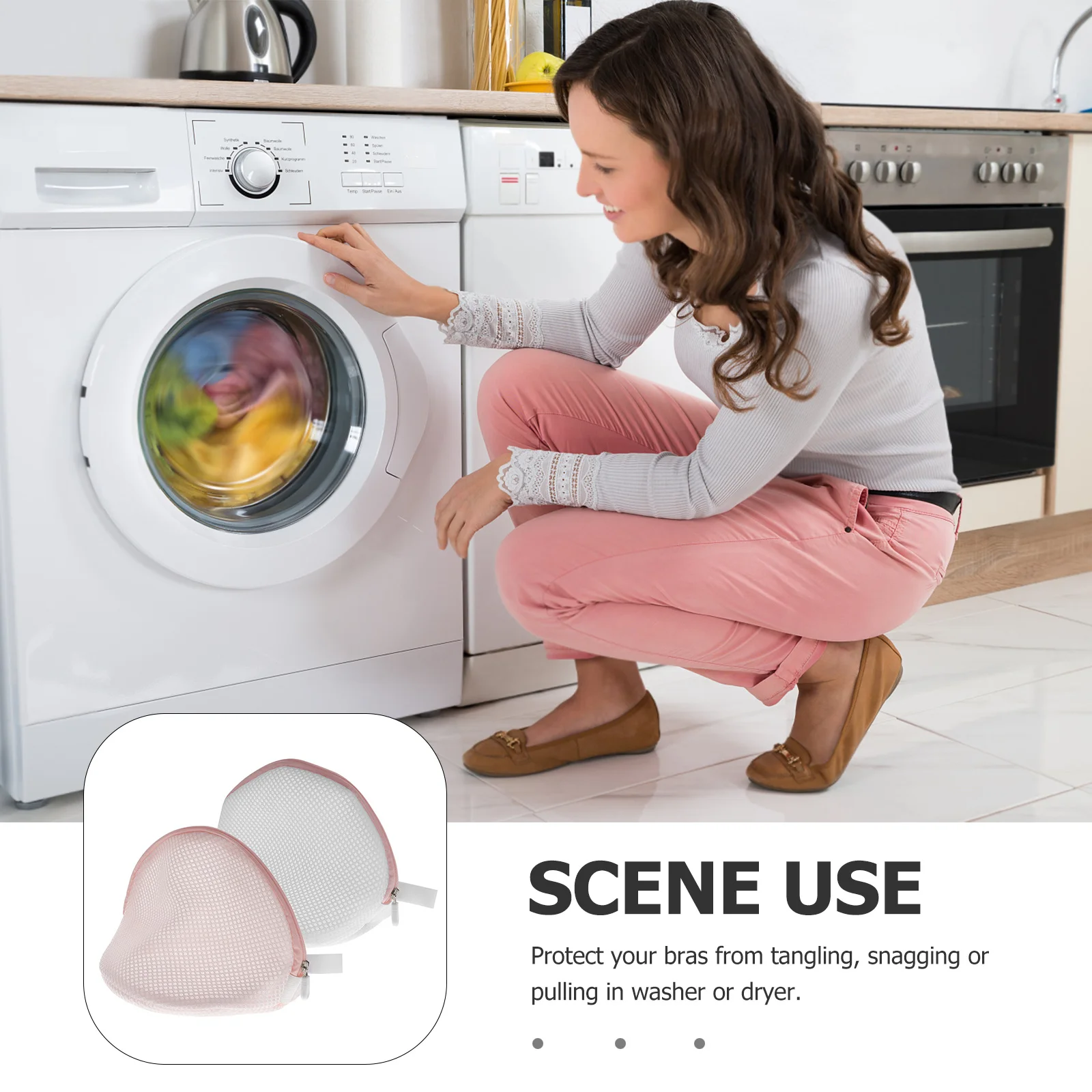 

2pcs Laundry Mesh Bags Thickened Delicates Wash Bag For Bra Panties Washing Protection Zippered Organizer Travel Packing Dirty