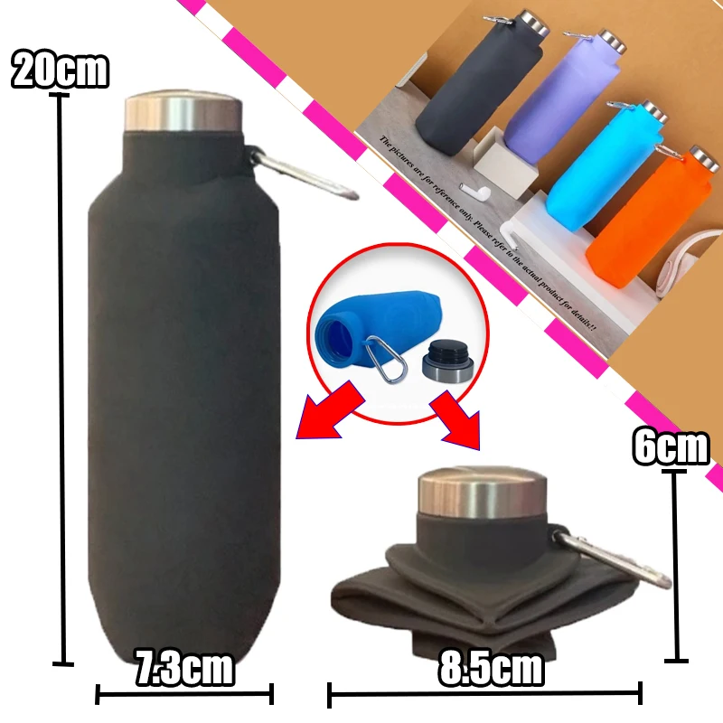 

700ml Silicone Folding Telescopic Water Bottle Children's Adult School Sports Camping Beach Gym Water Gourds Portable Drink Item