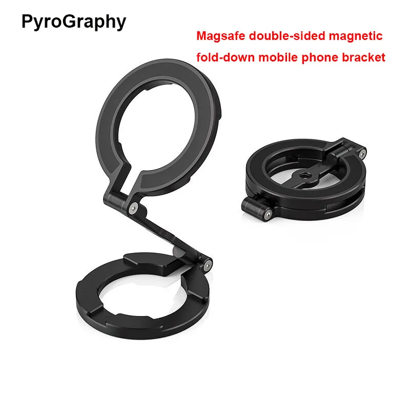 

Двусторонний магнитный держатель для мобильного телефона Magsafe для пирографии с резьбовым отверстием 1/4 дюйма на 360° ° &180 ° Поворот для Iphone12-16