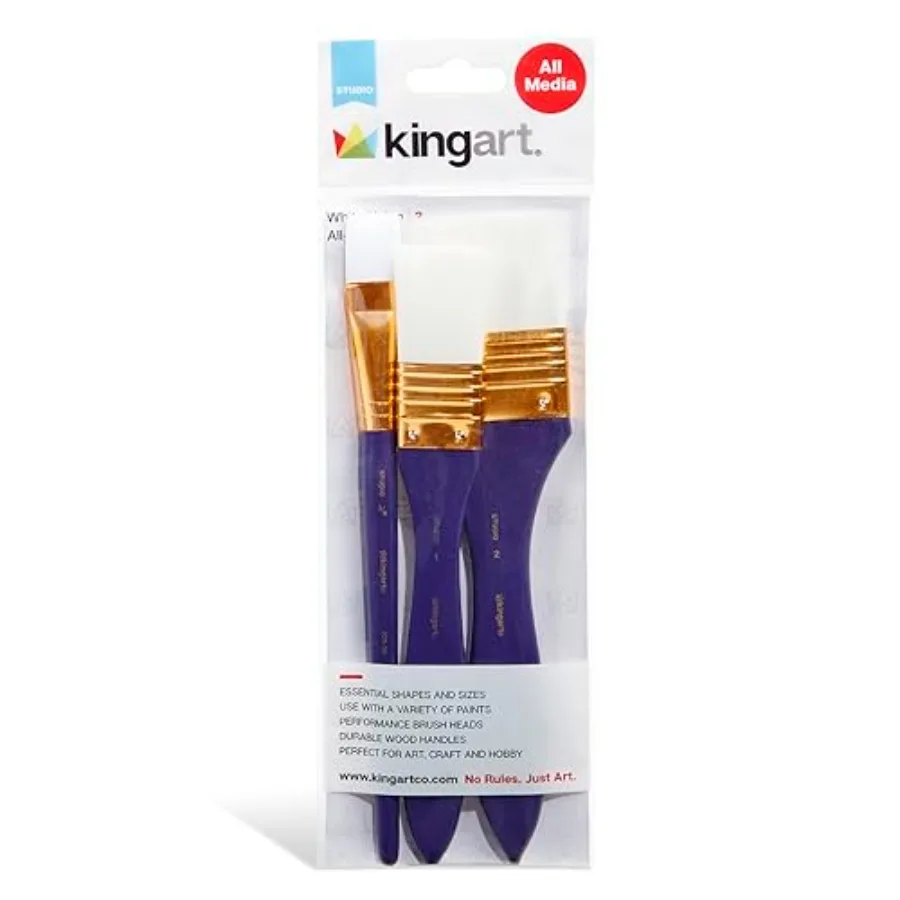 

3-Piece Paint Brushes, Acrylic Painting Brush Set, Watercolor Brushes, Acrylic Brushes for Oil Watercolor, Nail Miniature Detai