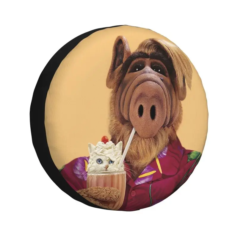 Custom Alf Meme Spare Tire Cover for Toyota Prado Jeep RV SUV 4WD 4x4 Alien Life Form Sci Fi Tv Show Car Wheel Protector Covers