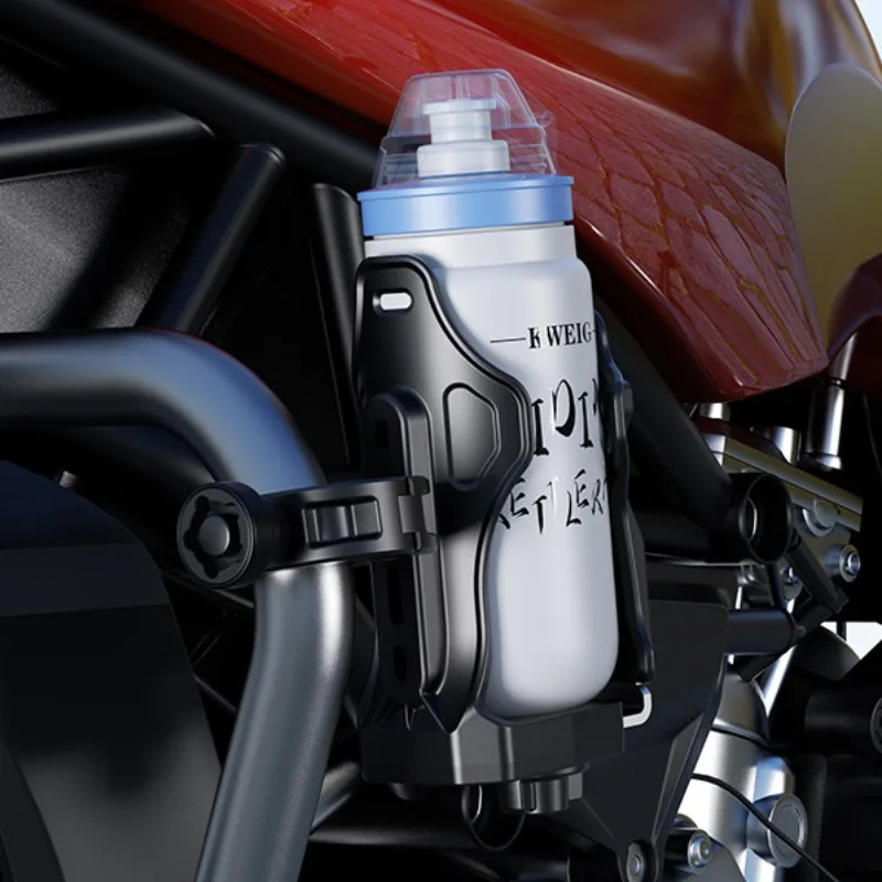 Quick Release Motorcycle Cup Holder, guidão ajustável, suporte de alumínio para Harley Touring, BMW R18