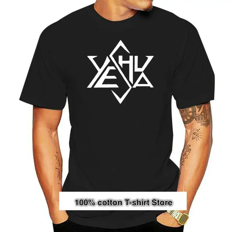 Yeshua Star-Camiseta blanca con Logo de tetraedro de David, Yeshua, Jesús Save jesus is lord yahweh yahusha star