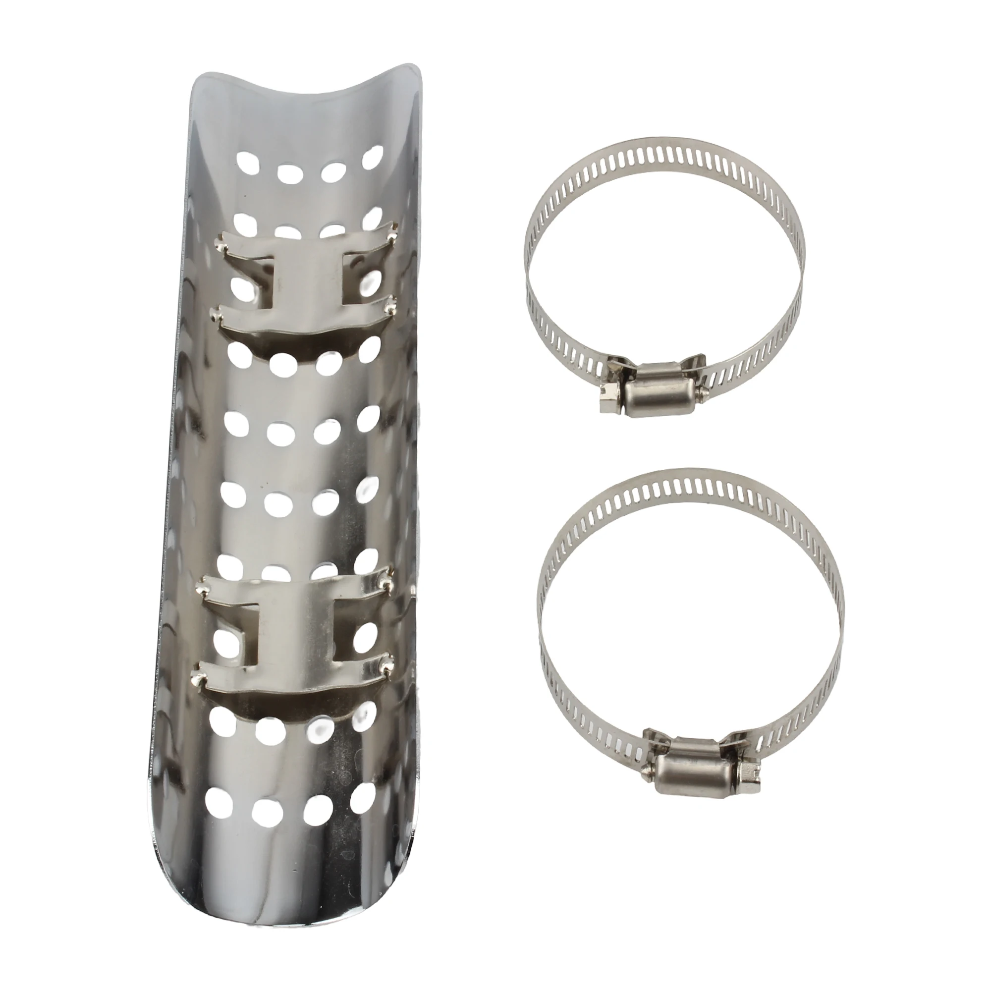 Universeller Motorrad-Auspuffschutz Hitzeschild Abdeckung Schutzrohr Schalldämpfer Anti-Verbrühungs-Aluminium-Wärmeschutzteile – Detail 6