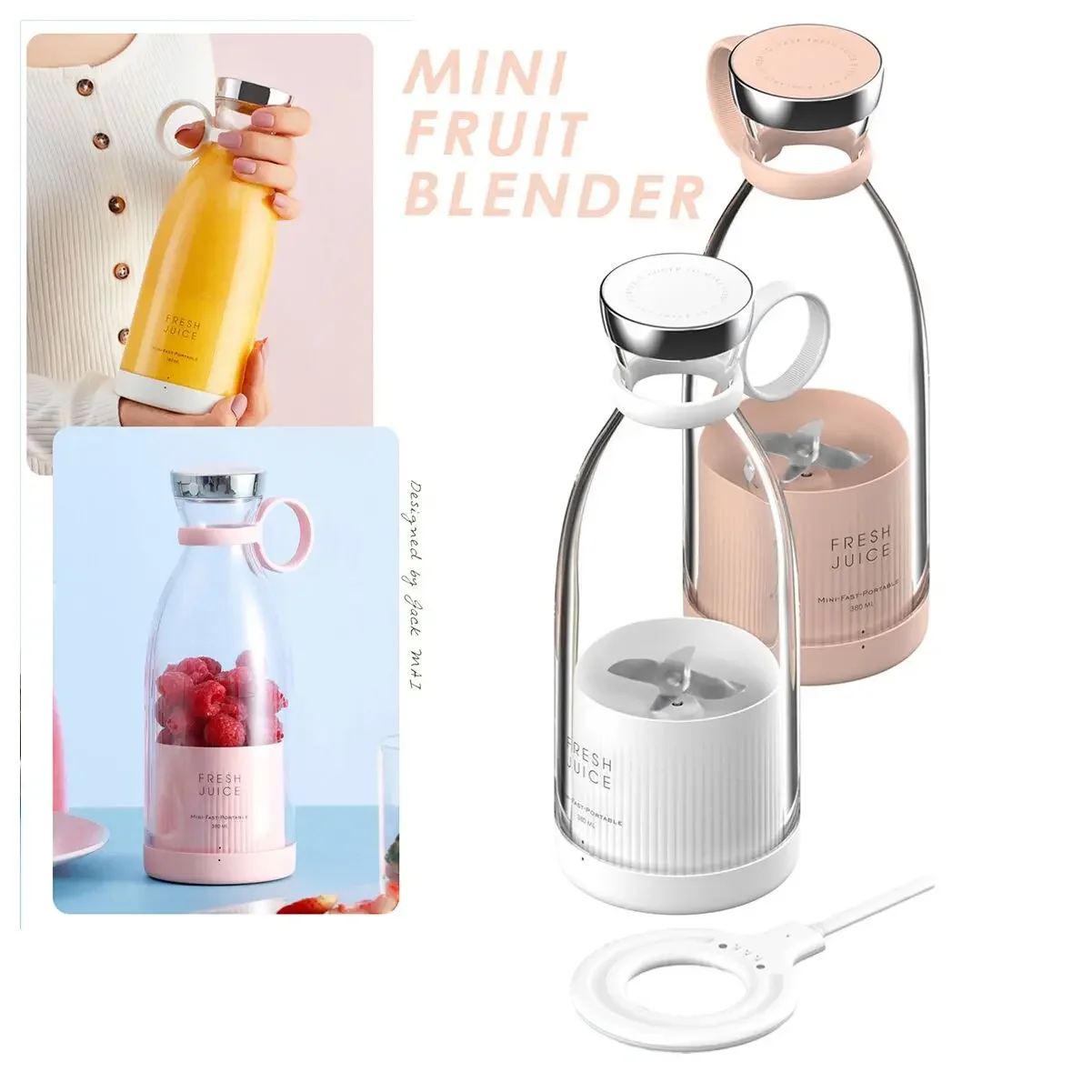 Electric Juicer Machine Mini Portable Blender Mixer Smoothie Cup Fresh Juice Blender Soy Milk Maker Vegetable Orange Juicer