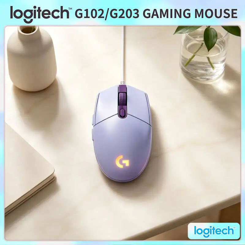 

Logitech G203 Gaming Mouse 8000 DPI RGB Backlight 6 Buttons On-Board Memory 2-Year Warranty Cross-Device Stable
