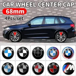 4pcs 68mm Car Wheel Center Hub Cover Badge Logo Emblem for BMW E87 E30 E46 E28 E34 E39 E60 F02 F18 F35 G20 G03 G05 F10 E93 F20