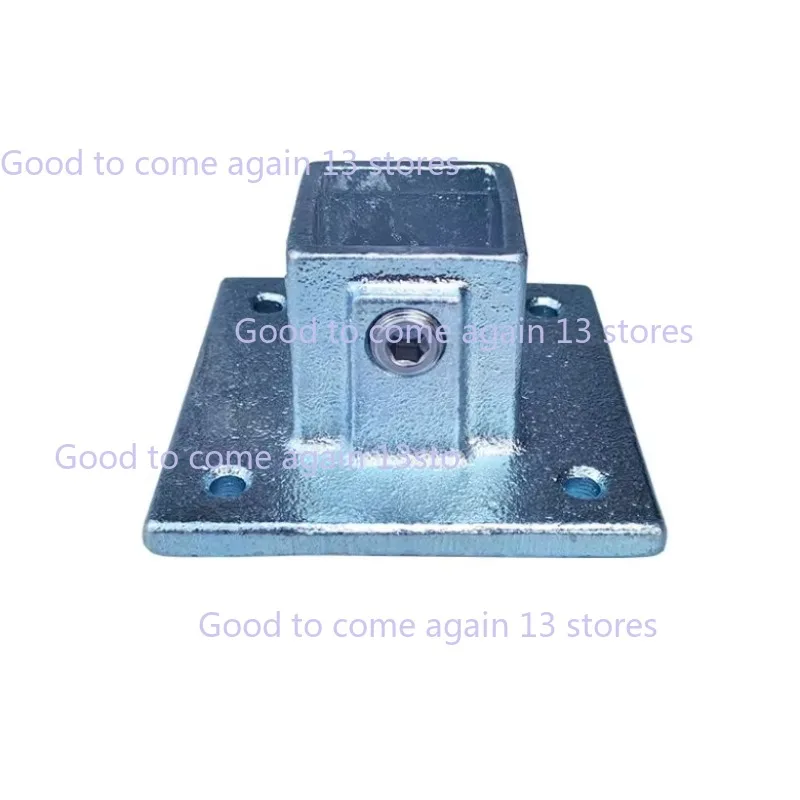 1PC 40*40 Mm Square Pipe Connector Galvanized Iron Fittings DIY Solder-free Guardrail, Tee Joint, Base