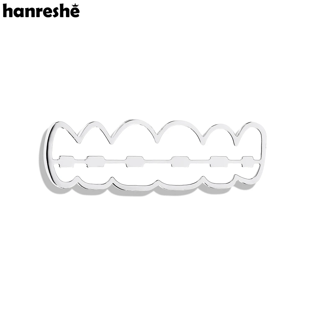 Hanreshe Enamel Dental Brace Pin Medical Funny Lapel Backpack Scarf Badge Brooch Jewelry Collection for Dentist Nurse