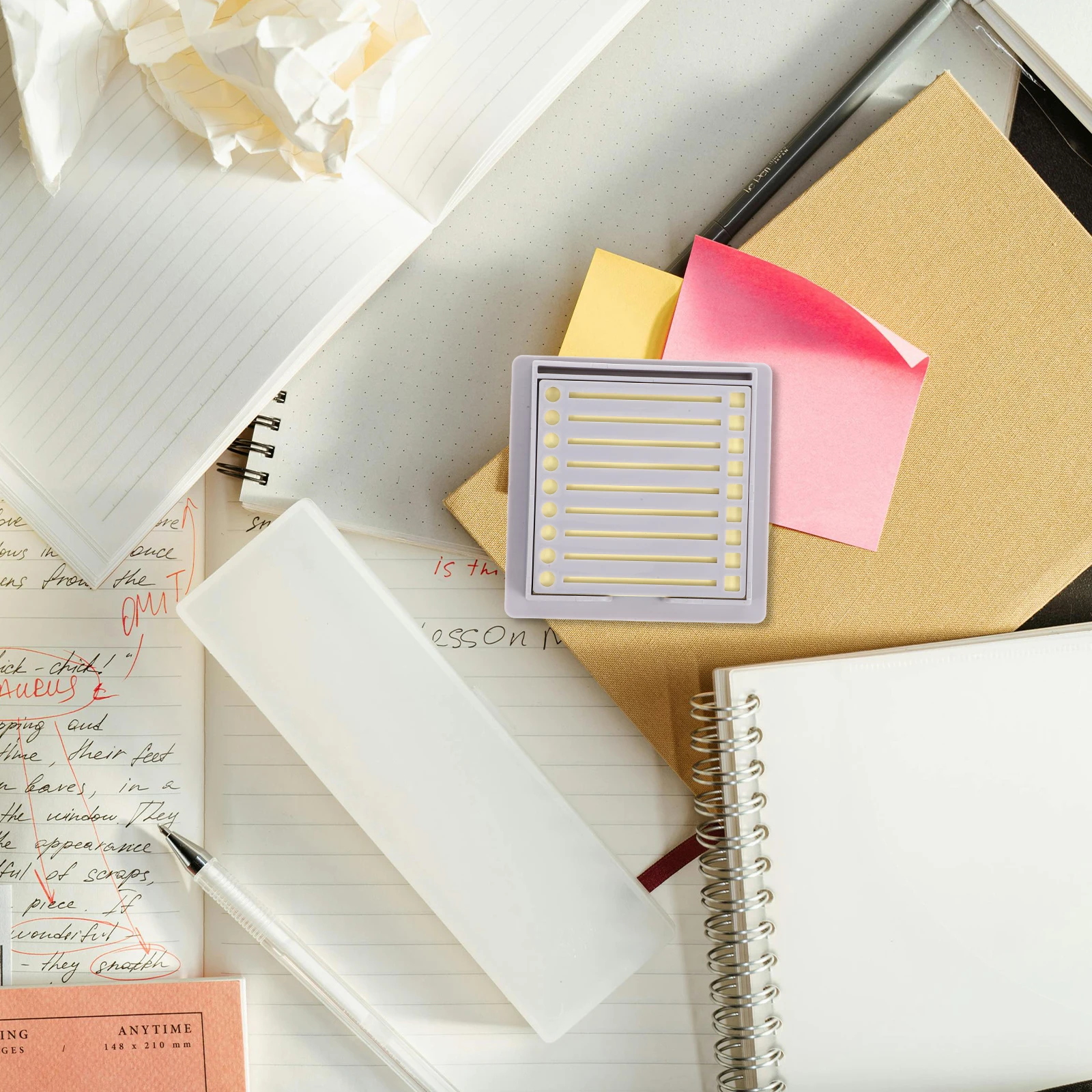 Note Storage Box Business Card Display Notepad Bracket ganizer Memo Case Cards Holder Office Abs Index Miss Note Pad Dispenser