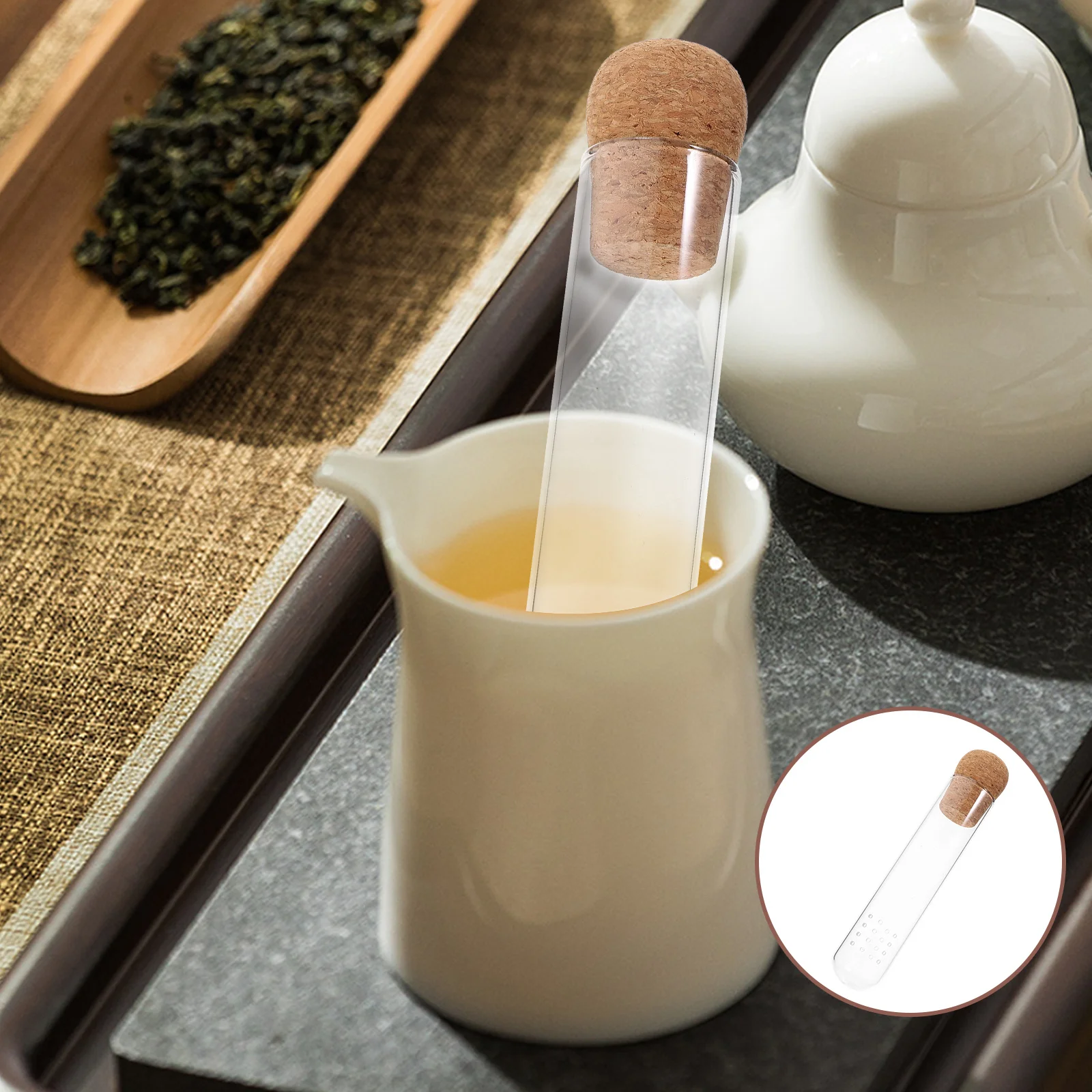 

1pcs Glass Infuser Tube Filter For Loose Leaf Tea Reusable Kitchen Tea Straining Tool Office Home Brewing Supplies