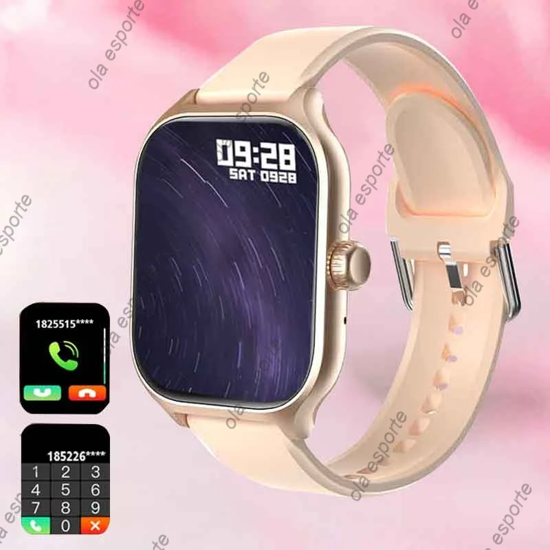 2024 여성용 블루투스 통화 스마트워치, 심박수 혈중 산소 추적기, 스포츠 스마트 워치, IOS, 안드로이드용, 1.91 인치, 신제품