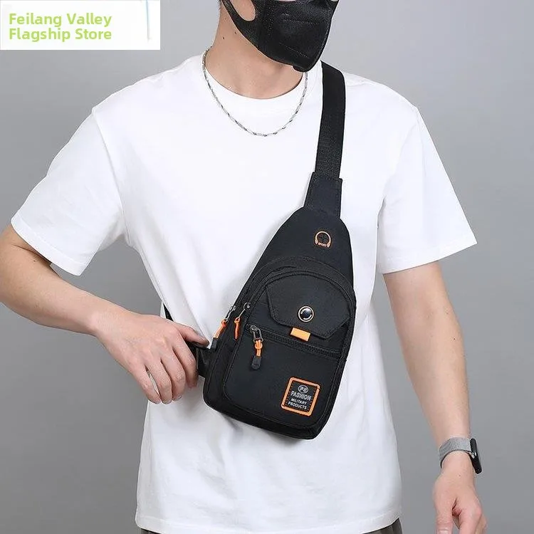 Casual Unisex Crossbody Oxford Cloth Chest Bag Sporty Lightweight Versatile Single Shoulder Bag for Leisure And Travel