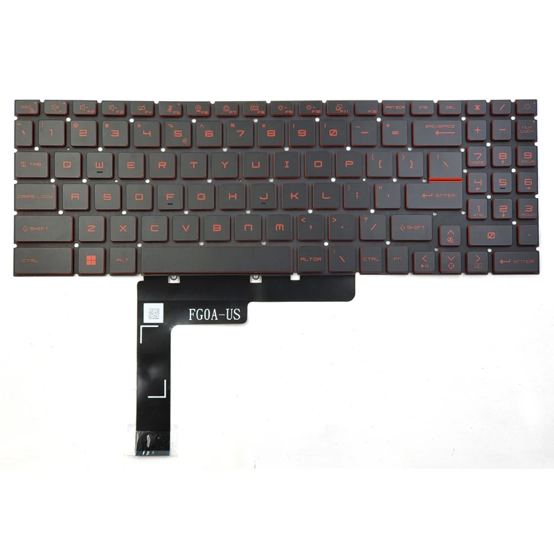 New For MSI Pulse GL66 GL76 11UCK 11UDK 11UEK 12UEK 12UGK MS-1581 MS-1582 MS-17L1 Laptop Keyboard US Red Backlit