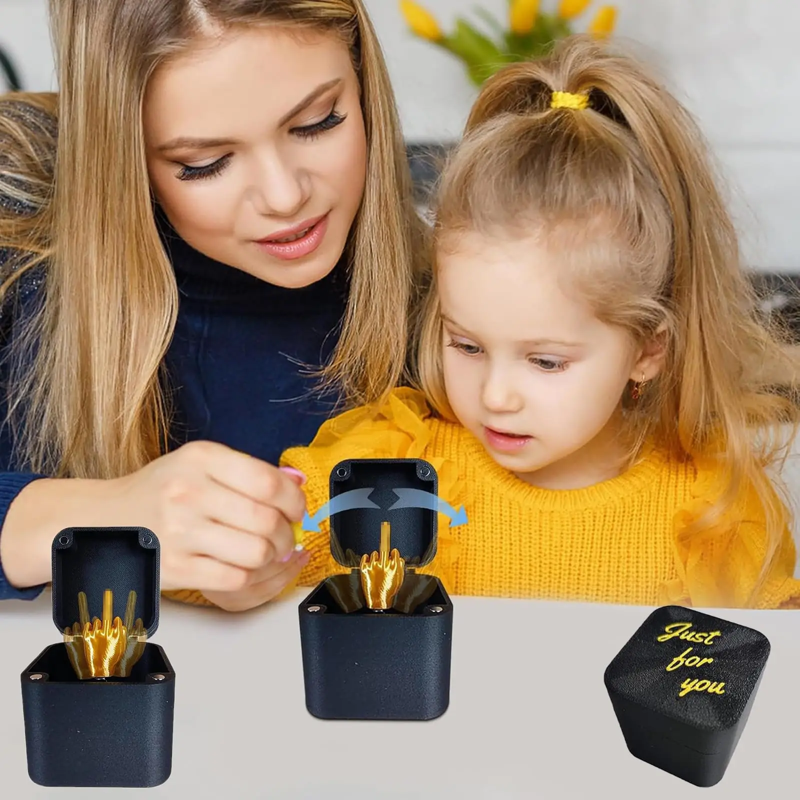 خارج الصندوق المنبثقة الاصبع الوسطى هدية مربع الإبداعية مكتب ديكور المنزل الهدايا الاصبع الوسطى الجدة عيد الميلاد مضحك المزحة هدية #4