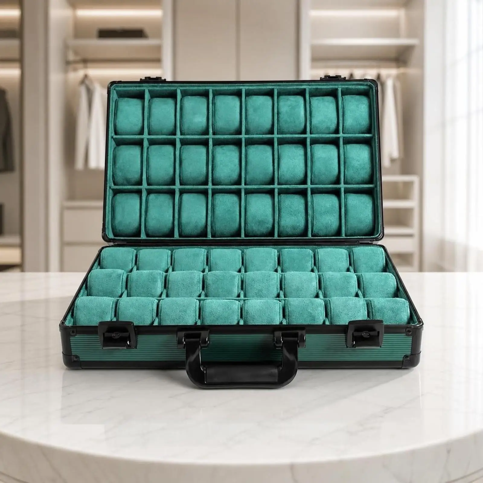 Rigid Watch Organizer with Pillows | preventive, Watch Storage Case with Clear