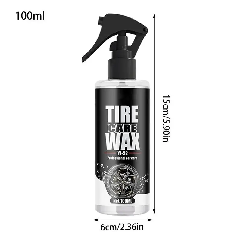 Car Tire Wax Coating Agent Spray Car Wax Tire Shine 3.38oz Waterproof Auto Tire Waxing Refurbishment Spray Tire Polish car Wax