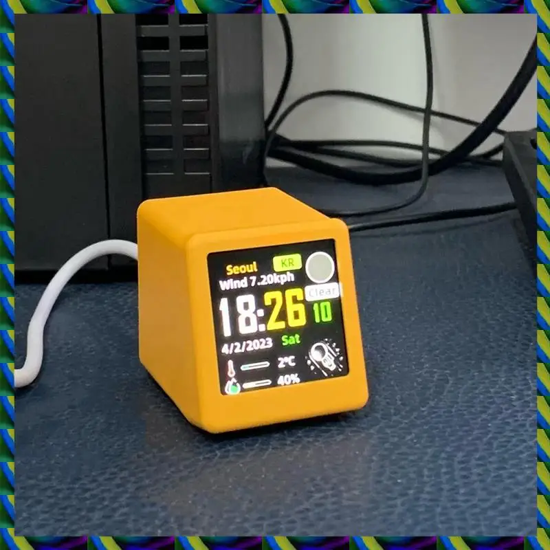 Daily Smart Touch Weather Station Wifi Desk Digital Analog Alarm Clock Small Album Photo Frame Mini Desk Clocks Home