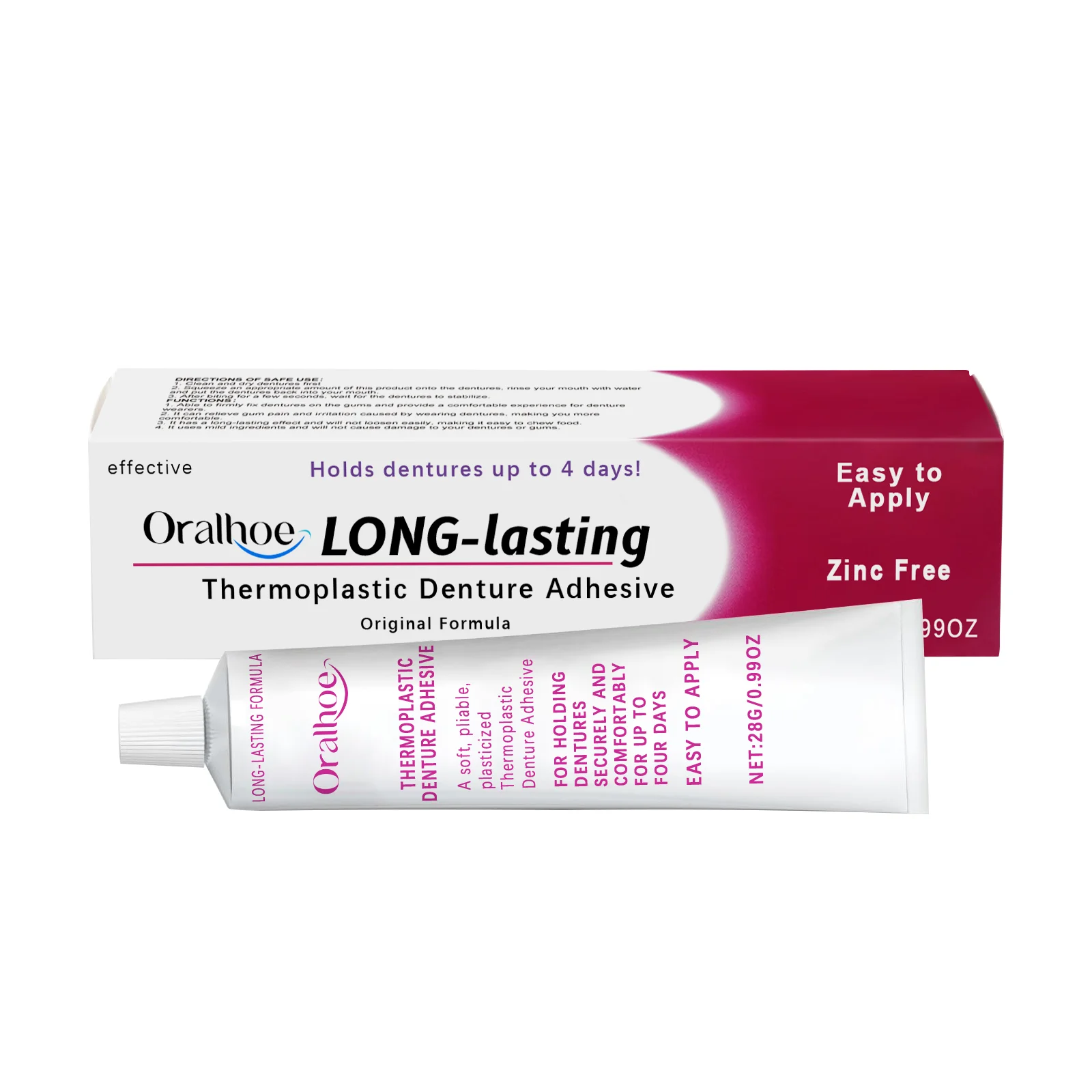 Oralhoe Denture Complete Professional Dentures Glue Improve Comfort Denture Care Products Beauty Denture Fixing Adhesive  39.5g