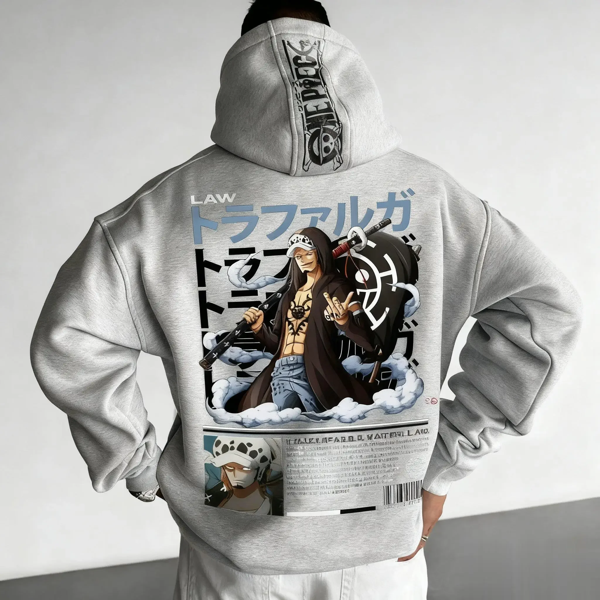 

One Piece 2026 Новая популярная толстовка с капюшоном в стиле аниме для мужчин и женщин, пуловер, толстовка с японским мультяшным графическим принтом, повседневная осенне-зимняя одежда Y2k