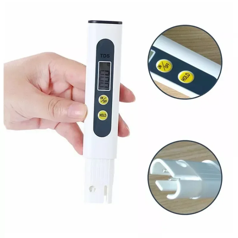 TDS Meter Digital Water Tester 0-9990ppm Drinking Water Quality Analyzer Monitor Filter Rapid Test Aquarium Hydroponics Pools