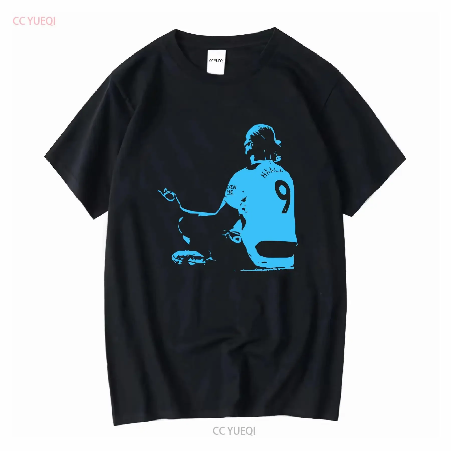 Erling Haaland Goal Celebration Zen T Shirt vintage Washed Slightly homme Casual graphic fashion Versatile Soft Stretched