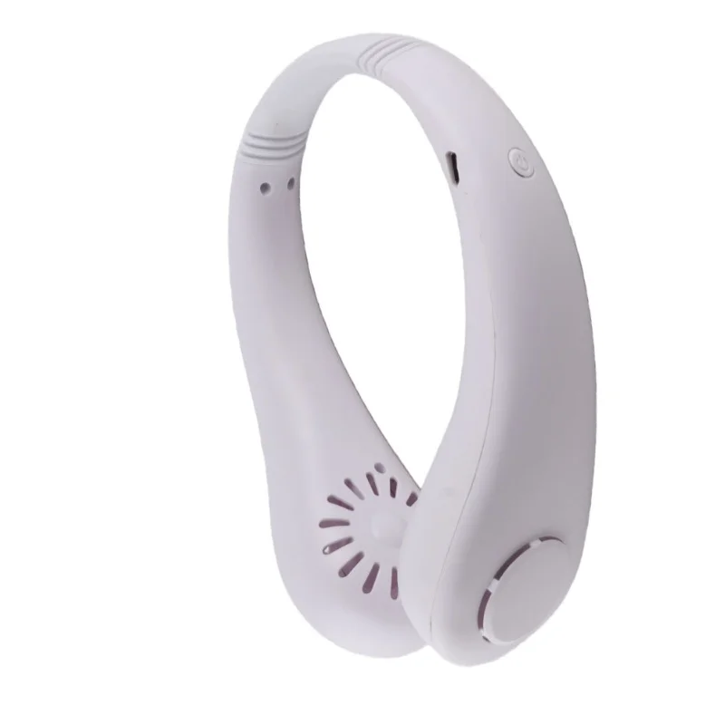 Portable USB Neck Fan 3 Levels Low Noise Rechargeable Bladeless Long Battery Life For Outdoor Shopping Travelling