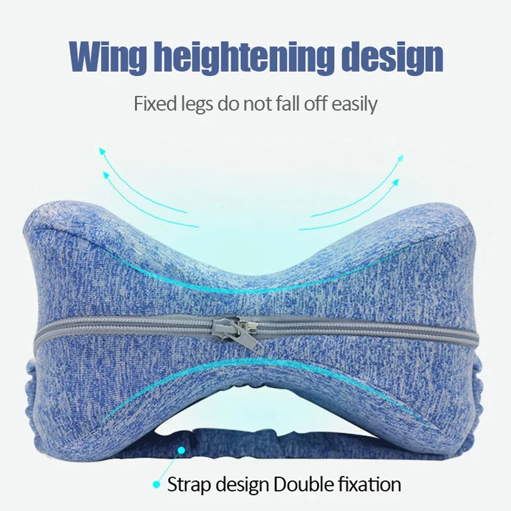 Body Memory Cotton Leg Pillow Home Foam Pillow Sleeping Orthopedic Sciatica Back Hip Joint for Pain Relief Thigh Leg Pad Cushion