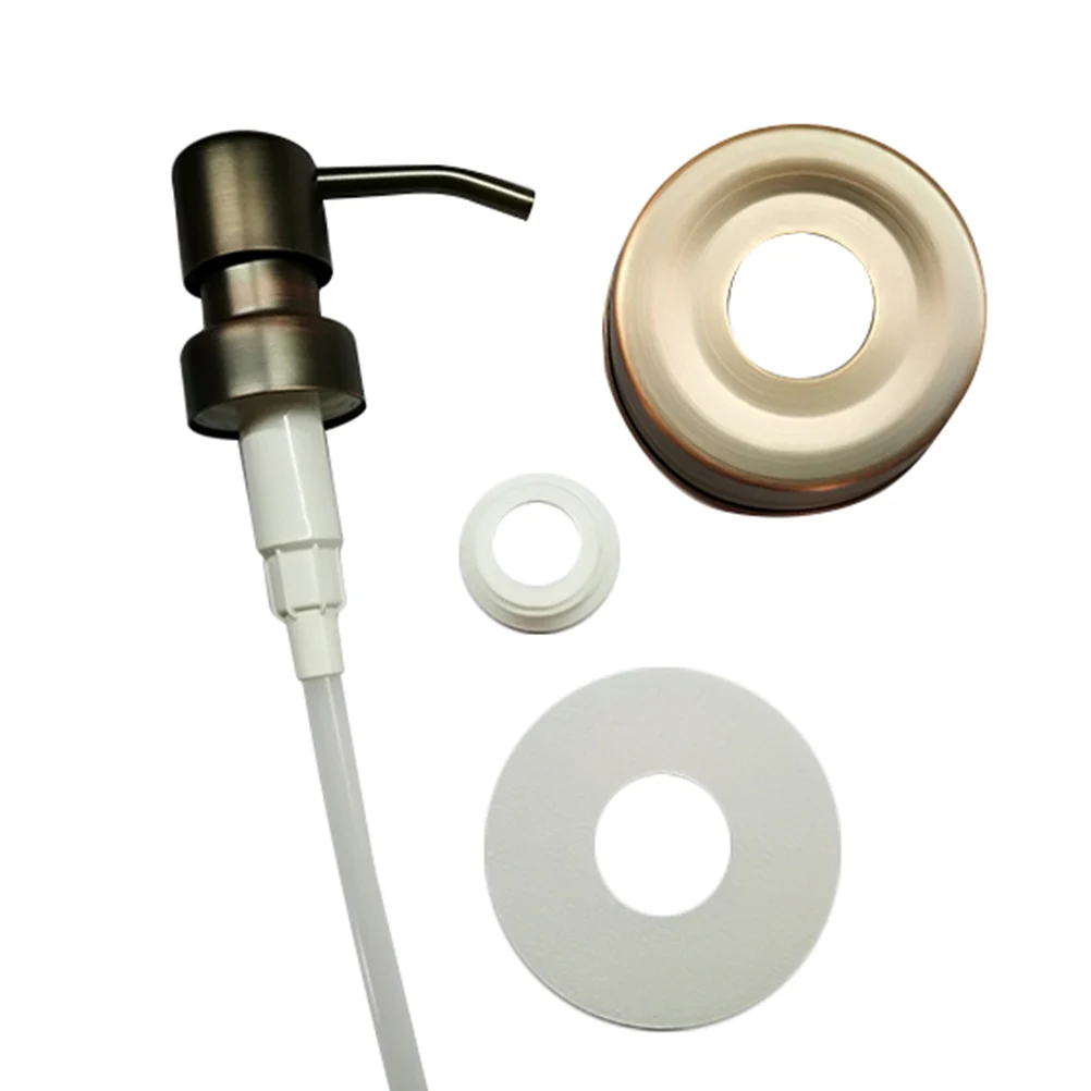 

Metal Head Soap Dispenser Pump Replacement Ergonomic Press Type for Bottle Lotion Mason Jar Bathroom Kitchen Home Accessories