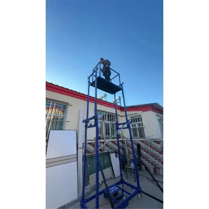Customizable 2M 3M 5M 12M Electric Scaffolding Lift Platform 500kg Load Remote Control For Industrial Home Renovation