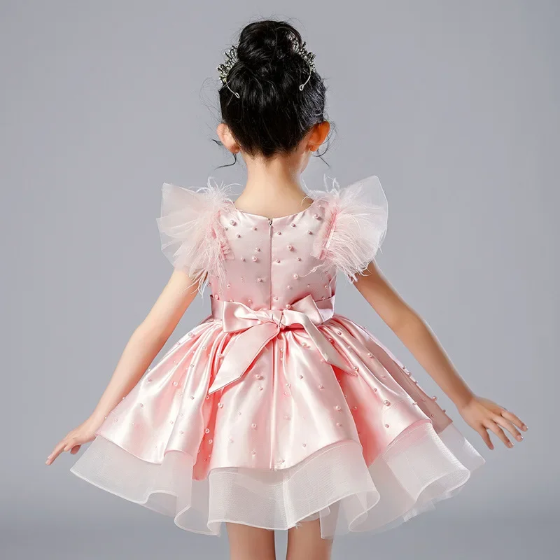 

Little Girl's First Birthday Princess Dress New Style1-8Year-Old Children's Clothing Dress Mesh Skirt Dress High-End Summer Outf