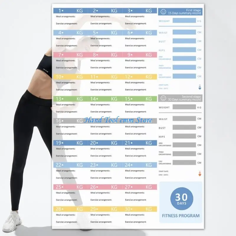 H37F Waterproof Fitness Training Planner Program fitness dla procedur fitness