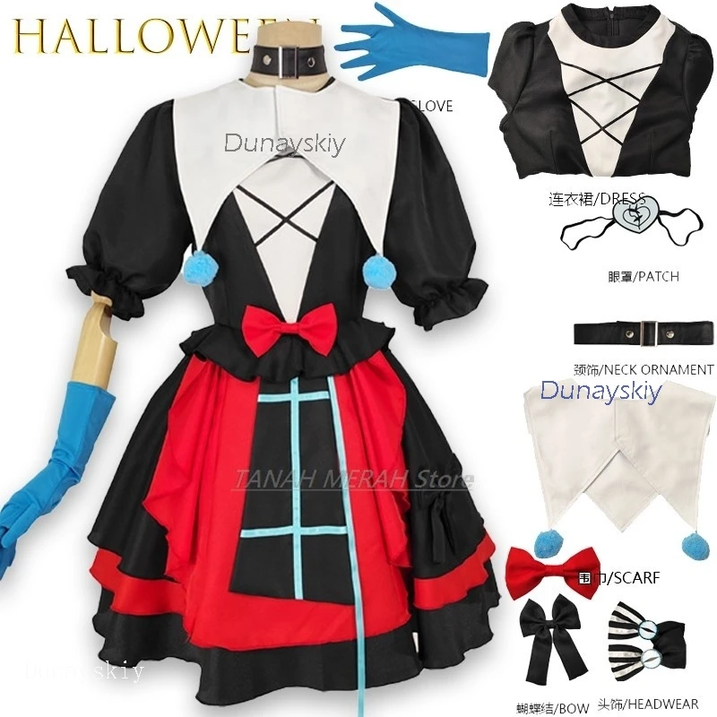 

Halloween Cosplay Costume Escape Terrifying Night Clown Anime Cosplay Costume Spectral Anime Horror Outfit Wronged disfraz muje