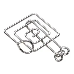 Iron Link Unlock Interlock Game para Adultos e Crianças, Metal Puzzle, Mind Brain Teaser, Magic Wire Rings Puzzles, Exibindo