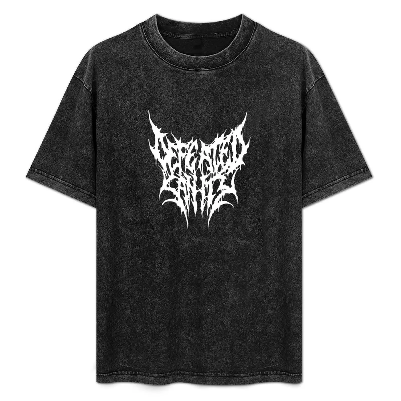 

Defeated Sanity T-Shirt Simple Solid Color Crew Neck Tee