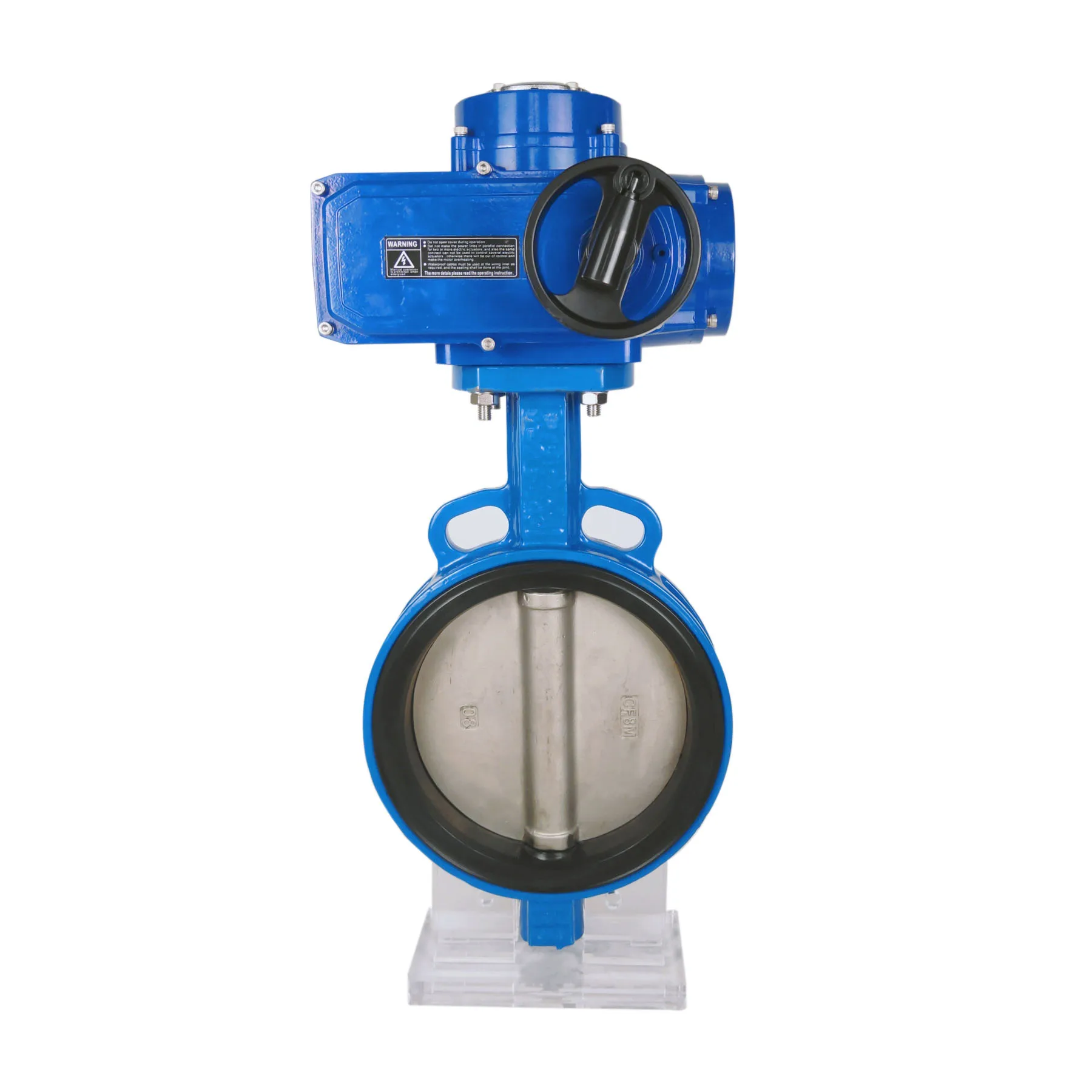 Industrial electric actuator valve_butterfly/DN100 stainless_steel_butterfly_valve flanged actuator handwheel price list