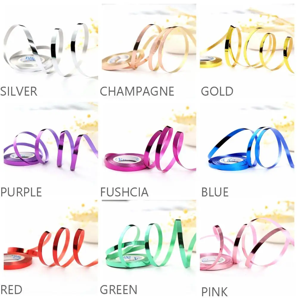 생일 파티 크리스마스 DIY 홈 다채로운 컬링 호일 풍선 로프 파티 용품 레이저 리본