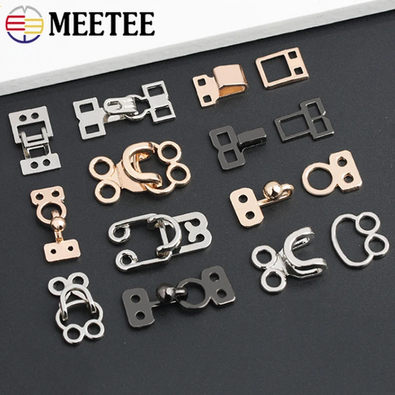 

10-50Pcs Metal Garment Hook Invisible Waist-cinching Combined Button Jeans Shirt Collar Buckle Fastener Clothing Sewing Supplies