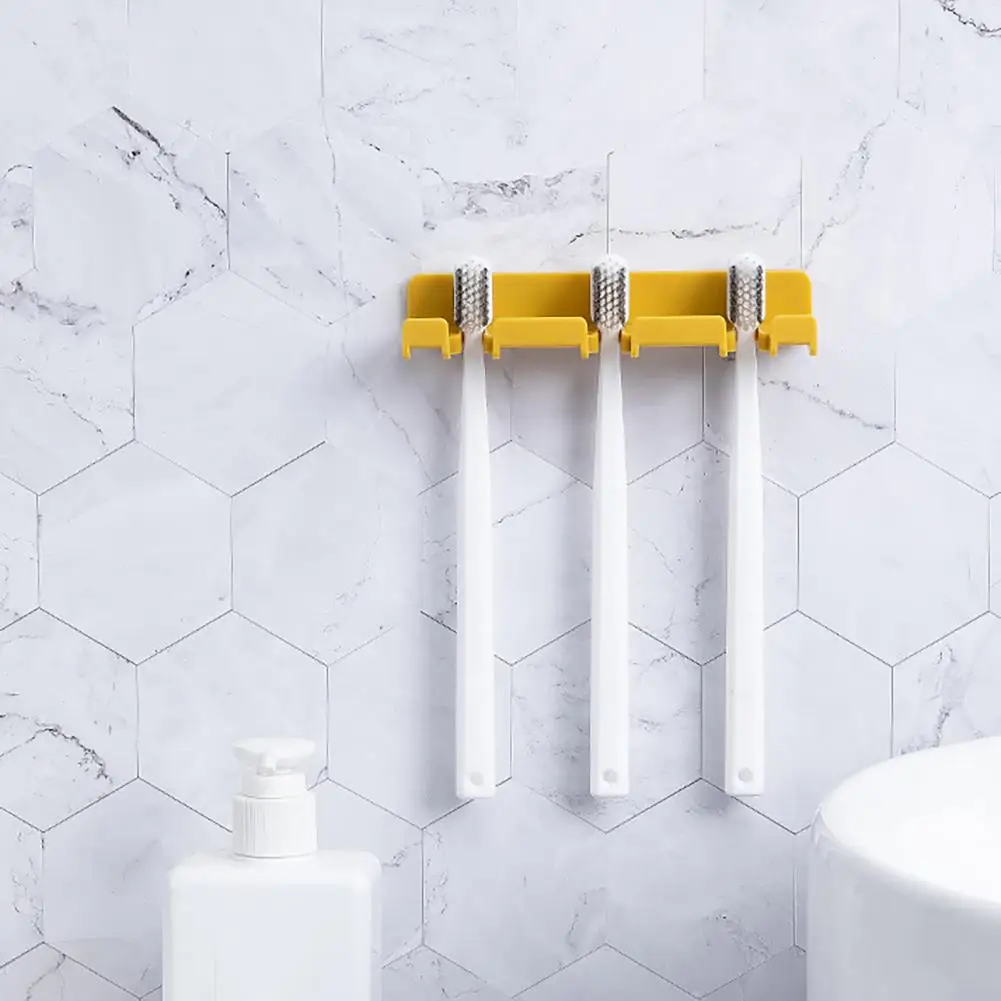 Power Plug Hook Multifunctional Steady Punch-free Universal Toothbrush Multi-purpose Wall Toothbrush Holder
