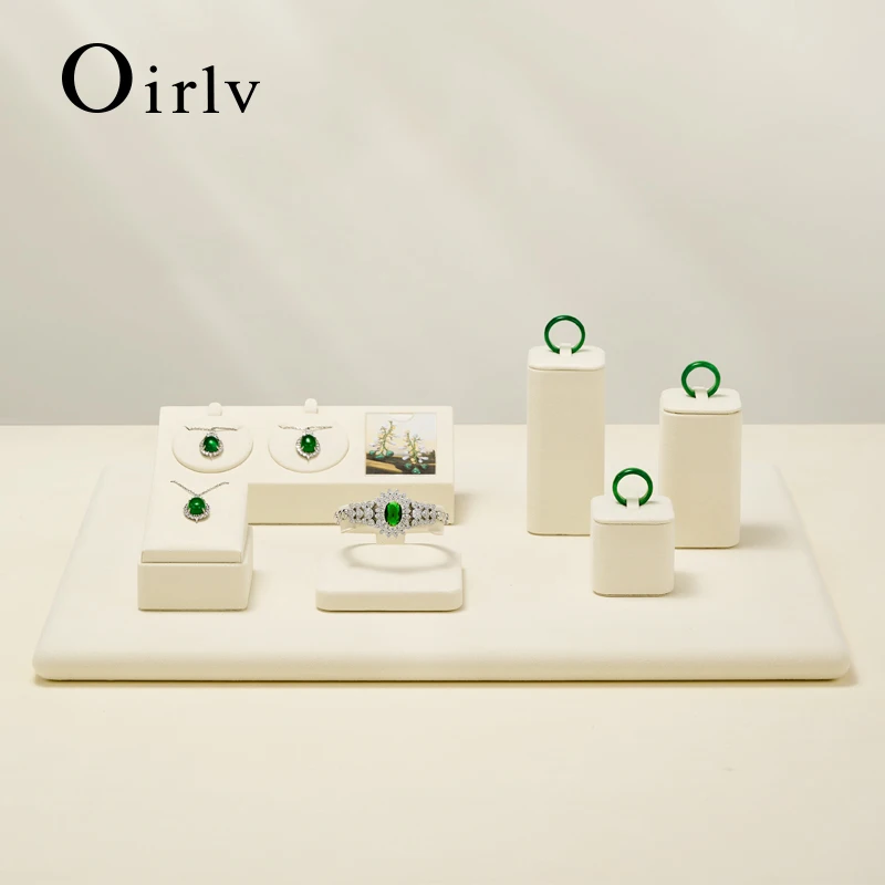 

Oirlv Бежевая подставка-органайзер для украшений: держатель для браслетов и серег, декоративный стенд для демонстрации и хранения