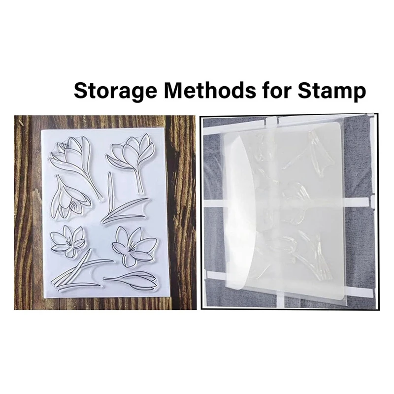 20 Pieces Clear Stamp Storage Panels, Clear Stamp Storage Set For Die Cutting And Decorating