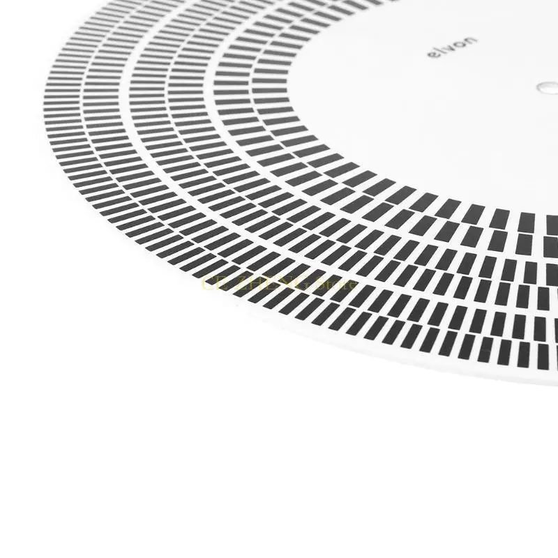 E56B White Turntable Calibration Disc Tachometer for High Quality Sound