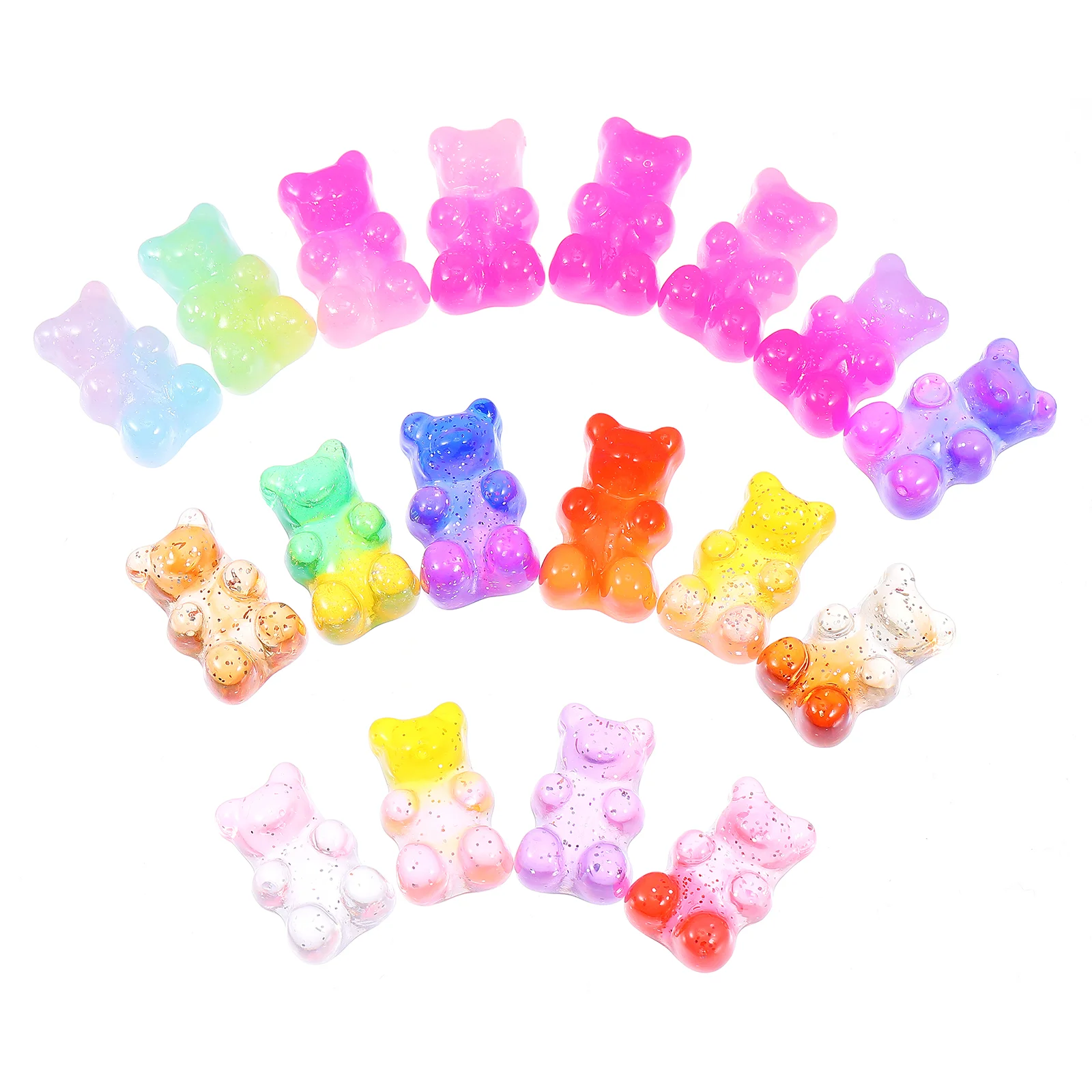 

50 Pcs Bear Resin Accessories DIY Craft Charm Phone Ornament Decoration Case Nail