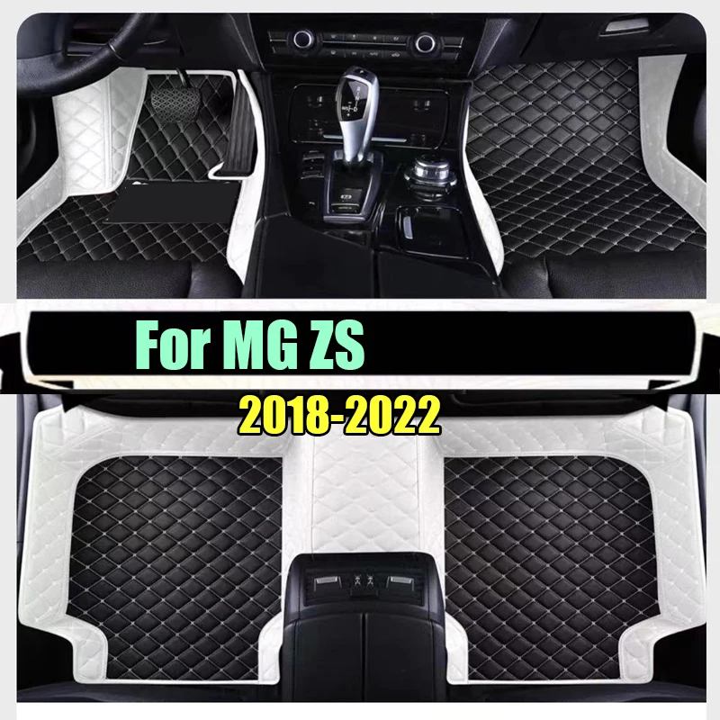 Non-hybrid Car Mats For MG ZS ZX ZST Astor ZS11 Crossover 2018~2022 Waterproof Floor Mats Push Button handbrake Car Accessories